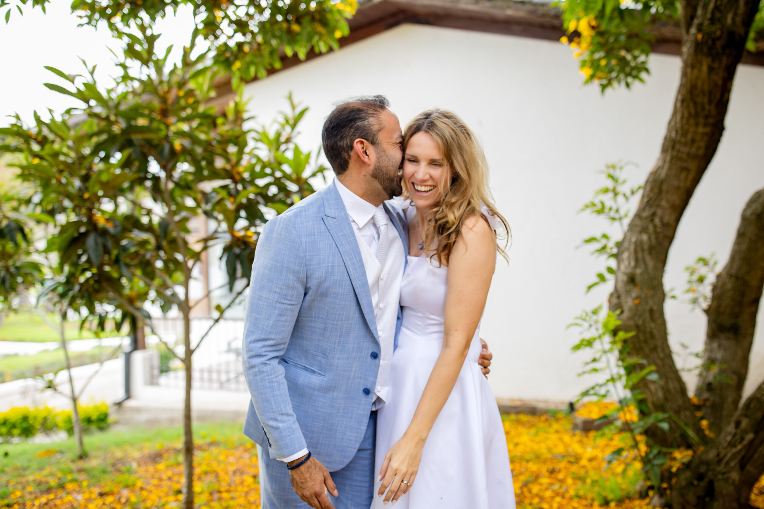 me and my husband on our wedding day